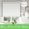 BERISSA Blackout Roller Shades for Windows, Cordless Roller Blinds with Cassette Valance Linen Fabric Pull Down Blinds Thermal Insulated Room Darkening Shades for Home Bedroom,White,21" W x 44" H view 4
