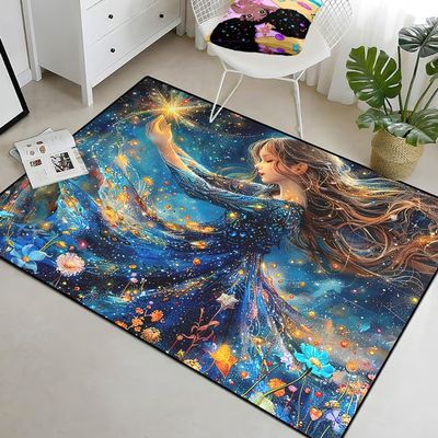 CDIWIDH Princess Rugs for Girls Bedroom - Teen Girls Area Rugs for Bedroom, Cute Girl Rug Princess Room Decor Kids Carpet Living Room Indoorofa Floor Mats Yoga Mats 2x3 Feet