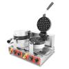 Commercial Waffle Maker 3200W Professional Double Heads Waffle Baker Machine, Non-stick Round Electric Belgian Waffle Iron Maker for Restaurant Hotel Party Food Stall Cafes Snack Bars ( Color : Double view 2