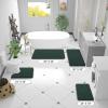 OLANLY Bathroom Rugs 59x24, Extra Soft Absorbent Chenille Bath Rugs, Rubber Backing Quick Dry, Machine Washable Bath Mats for Bathroom Floor, Tub and Shower, Home Decor Accessories, Blackish Green view 2