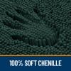 OLANLY Bathroom Rugs 59x24, Extra Soft Absorbent Chenille Bath Rugs, Rubber Backing Quick Dry, Machine Washable Bath Mats for Bathroom Floor, Tub and Shower, Home Decor Accessories, Blackish Green view 3
