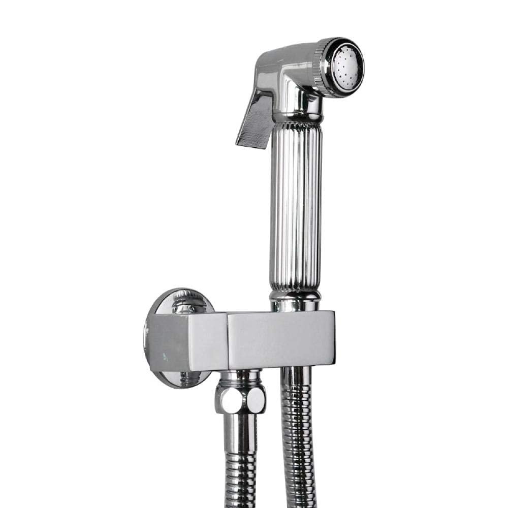 PDOLIGBDN Portable TravelSprayer Connects to Faucet Mixer Tap Handheld - Balcony Bathroom Spray-Free Punching pressurized Toilet Wall-Mounted Flushing Single-Hole Toilet Washer Set Wall Mou