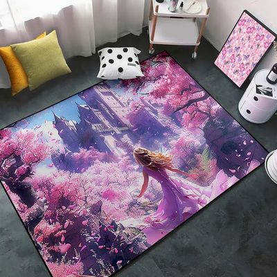 CDIWIDH Princess Rugs - Teen Girls Rugs for Girls Bedroom, Cute Princess Theme Kids Carpet Decor 5x7 Feet