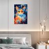 Bowetile Cat Paint by Numbers for Adults Beginners Framed, Easy Adults' Paint-by-Number Kits, DIY Adult Paint by Number Kits on Canvas, Animals Acrylic Number Painting for Home Decor, 8x12in view 3