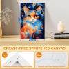 Bowetile Cat Paint by Numbers for Adults Beginners Framed, Easy Adults' Paint-by-Number Kits, DIY Adult Paint by Number Kits on Canvas, Animals Acrylic Number Painting for Home Decor, 8x12in view 4