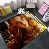 CDIWIDH Princess Rug - Kids Rugs for Bedroom Girls, Cute Princess Print Pattern Girls Area Rugs Bedroom Decor for Teen Sofa Floor Mats Yoga Mats 4x5 Feet view 1