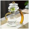 KALWEL Magnetic Teapot,Lazy Kung Fu Glass Tea Set,Creative Lazy Tea Brewer Semi-Automatic Glass Teapot Set for Pu-Erh Tea, Green Tea, Black Tea, Flower Tea, (Yellow) view 1