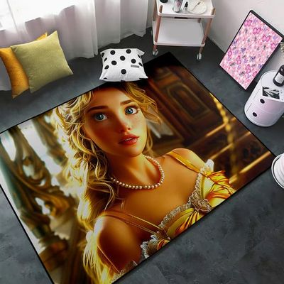 CDIWIDH Princess Rugs for Bedroom - Teen Girls Rugs for Teen Girls Adult, Kawaii Princess Theme Kids Rug Bedroom Decor Living Roomofa Floor Mats Yoga Mats 2.5x4 Feet