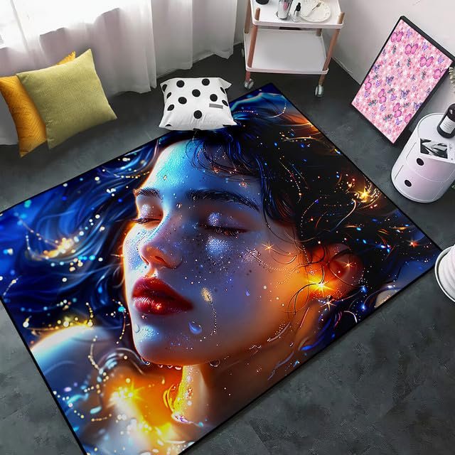 Princess Rugs for Girls Bedroom - Girl Rugs, Cute Princess Print Kids Carpet Girls Bedroom Decor for Teen Living Room Yogaoft 2.5x4 Feet