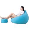 YEDECOR Stuffed Animal Storage Bean Bag Cover (No Filler) Extra Soft Beanbag Seat Chair Covers Cotton Linen Beanbag Replacement Cover Without Filling,Sky Blue-Medium view 1