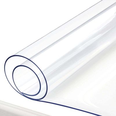 TTKmlGsD Transparent Tablecloth 35"x94", 2mm Thick PVC Plastic Desk Mat, Waterproof Transparent Table Cover, Clear Table Pad Mat, Tablecloth Transparent, Easy to Clean & Sturdy (Size : 16"x24")
