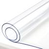 TTKmlGsD Transparent Tablecloth 35"x94", 2mm Thick PVC Plastic Desk Mat, Waterproof Transparent Table Cover, Clear Table Pad Mat, Tablecloth Transparent, Easy to Clean & Sturdy (Size : 16"x24") view 1