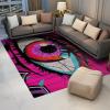 Low Pile Area Rug for Living Room Hip Hop Graffiti Theme Eye Pattern Rugs Non-Slip Carpet for Family Kids Nursery Playroom Decor 2' x 3' view 2