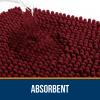 OLANLY Bathroom Rugs 47x24, Extra Soft Absorbent Chenille Bath Rugs, Rubber Backing Quick Dry, Machine Washable Bath Mats for Bathroom Floor, Tub and Shower, Home Decor Accessories, Burgundy view 4
