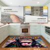 FEIPUHOME Art Gorilla Area Rug for Boy's Bedroom Playroom Decor Cool Monkey Prints Rugs Animal Theme Abstract Art Graffiti Carpets, Pink 3' x 5', Yellow view 3