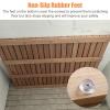 Blazea Outdoor Shower Bath Mat, Solid Wood Bath Floor Mat with Anti-Slip Feet, Natural Sturdy Bathroom Door Mat, Home Slats Splicing Foot Pad (Size : 80x120cm(31 1/2x47 1/4")) view 4