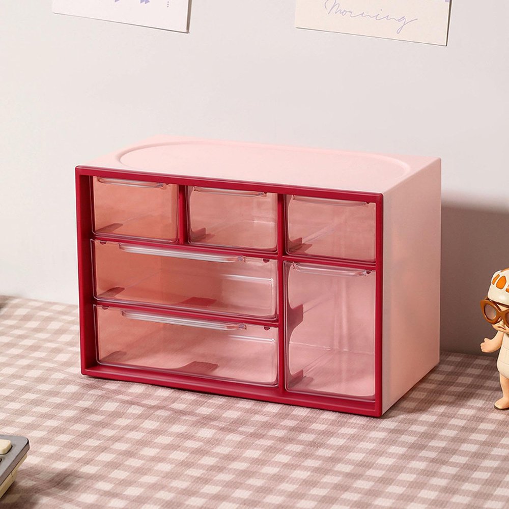 GDYDADIE Drawer-Type Nine-Square Lattice Table top Storage Box, Jewelry Cabinet, Compartment Storage Box