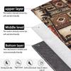 Qmkmyy Black Forest Bear Deer Patchwork Area Rugs Lodge Cabin Rustic Carpets Low Pile Bohemian Rug Floor Mats for Living Room Bedroom,3'x5' view 2