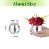Disco Ball Vases for Table Centerpieces - Hewory 6pcs Silver Mirror Glass Planters Flower Pot Containers, Bulk Disco Balls Bowl Candle Holders for Wedding Bridal Shower Birthday Events Party Decor view 2