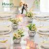 Disco Ball Vases for Table Centerpieces - Hewory 6pcs Silver Mirror Glass Planters Flower Pot Containers, Bulk Disco Balls Bowl Candle Holders for Wedding Bridal Shower Birthday Events Party Decor view 3