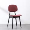 ALEEIK Mid Century Modern Dining Chair Set of 2, PU Leather Upholstered Kitchen & Dining Room Chairs with Open Back Armless Modern Chair, Red view 2