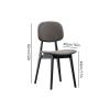 ALEEIK Mid Century Modern Dining Chair Set of 2, PU Leather Upholstered Kitchen & Dining Room Chairs with Open Back Armless Modern Chair, Red view 3