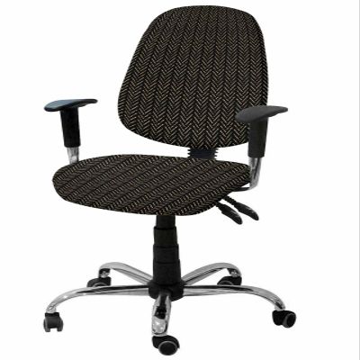 Habtucy Black Gold Striped Office Chair Cover 2 Piece, Stretch Elastic Computer Desk Rotating Chair Seat Back Covers, Stretchable Chair Slipcover Protectors Cover Boho Minimalist Geometric Bohemia