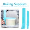 Cake Scraper, Cake Smoother Ruler, Cream Cake Scraper, Cream Butter Scraper, Cake Frosting Tools, Cake Smoother Ruler Height Adjustable Cream Butter Scraper Cake Decorating Tool Blue view 2