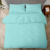Crown Collection Duvet Cover Queen Size Set - 1 Duvet Cover with 2 Pillow Shams - 3 Pieces Comforter Cover with Zipper Closure - Ultra Soft Brushed Microfiber, 90 X 90 Inches (Queen, Aqua) view 3