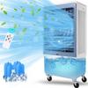TAKYWEP Swamp Cooler, 3500CFM Evaporative Air Cooler with 13.2 Gallon Water Tank and 4 Ice Packs, 12H Timer, 3 Modes & Wind Speeds for Outdoor Indoor Use view 1