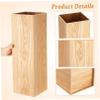 Wooden Umbrella Stand with Newspaper Tray, Freestanding Rustic Bucket view 3