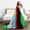 Bandera del Pueblo Mocov Throw Blanket 40"x30" Soft Cozy Lightweight Blanket Fuzzy Blanket for Couch Bed Sofa view 3