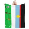 Bandera del Pueblo Mocov Throw Blanket 40"x30" Soft Cozy Lightweight Blanket Fuzzy Blanket for Couch Bed Sofa view 4