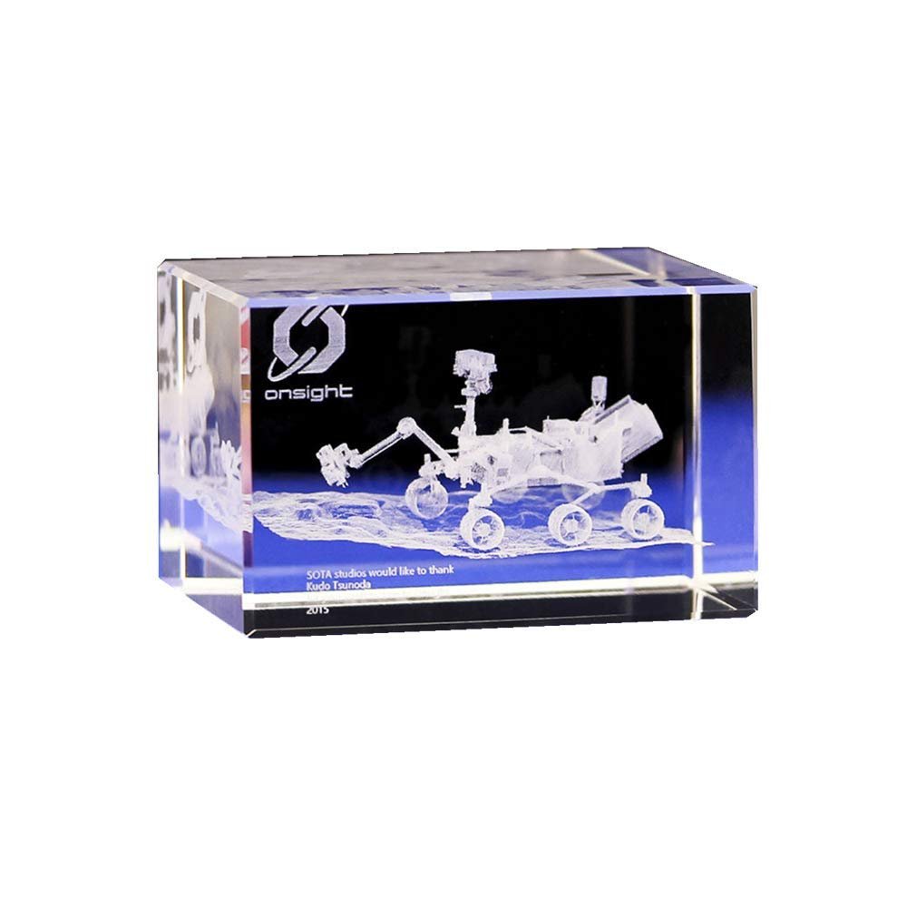 DubMag Crystal Ornaments, 3D ornamentsLunar Vehicle Machine Model Carved Crystal Pendulum Lunar Exploration Plan Crystal
