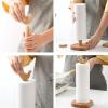 ZTHYSHXA Paper Towel Holder Roll Paper Storage Rack Paper Towel Rack Shelf Kitchen Countertop Solid Wood Vertical Toilet Paper Roll Holder Large Kitchen Roll Holder view 4