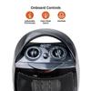 Comfort Zone 1500W Portable Ceramic Space Heater, Fan-Forced, 70 Oscillation, Adjustable Thermostat, 3 Heat Settings + Fan Mode, Small Room Heater, Overheat & Tip-Over Protection, Black view 3