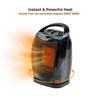Comfort Zone 1500W Portable Ceramic Space Heater, Fan-Forced, 70 Oscillation, Adjustable Thermostat, 3 Heat Settings + Fan Mode, Small Room Heater, Overheat & Tip-Over Protection, Black view 4