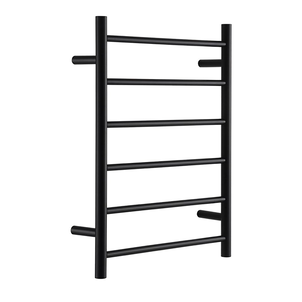 ZQFIDFYR Towel Warmer, Wall Mounted Electric Heated Towel Rack 304 Stainless Steel Heated Towel Rack with 6 Round Bar,Towel Warmer Rack for Bathroom (Hard Wired)