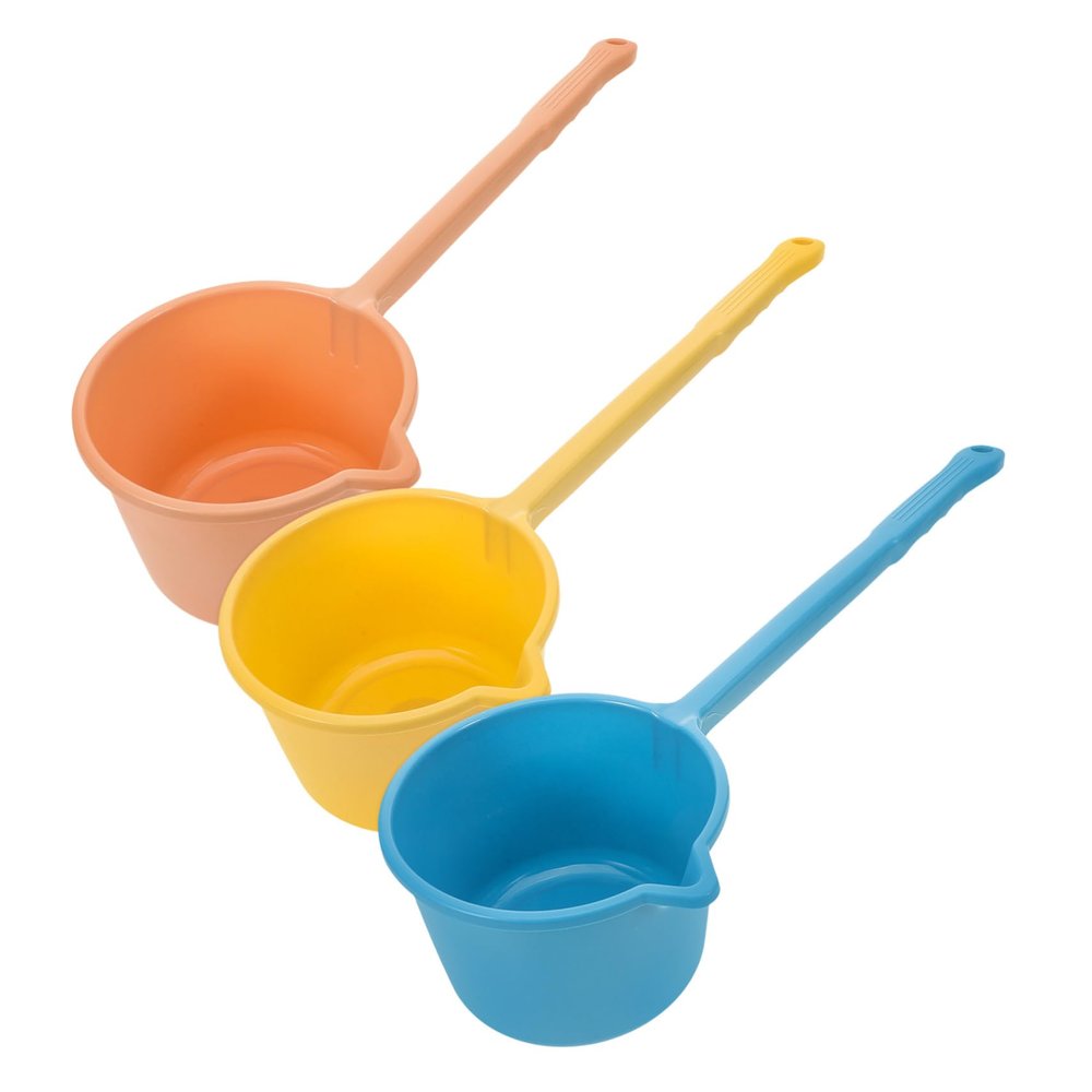 3pcs Handle Water Ladle for Kitchen and Bathing Material Ergonomic Design for Watering Plants Washing Vegetables and Pet Feeding