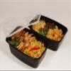 84oz Rectangular Microwavable Black Plastic Meal Prep Containers with Clear Lids - Food Storage Container - Certified BPA-Free, Stackable, Reusable Microwave, Dishwasher Safe, Disposable (75) view 2
