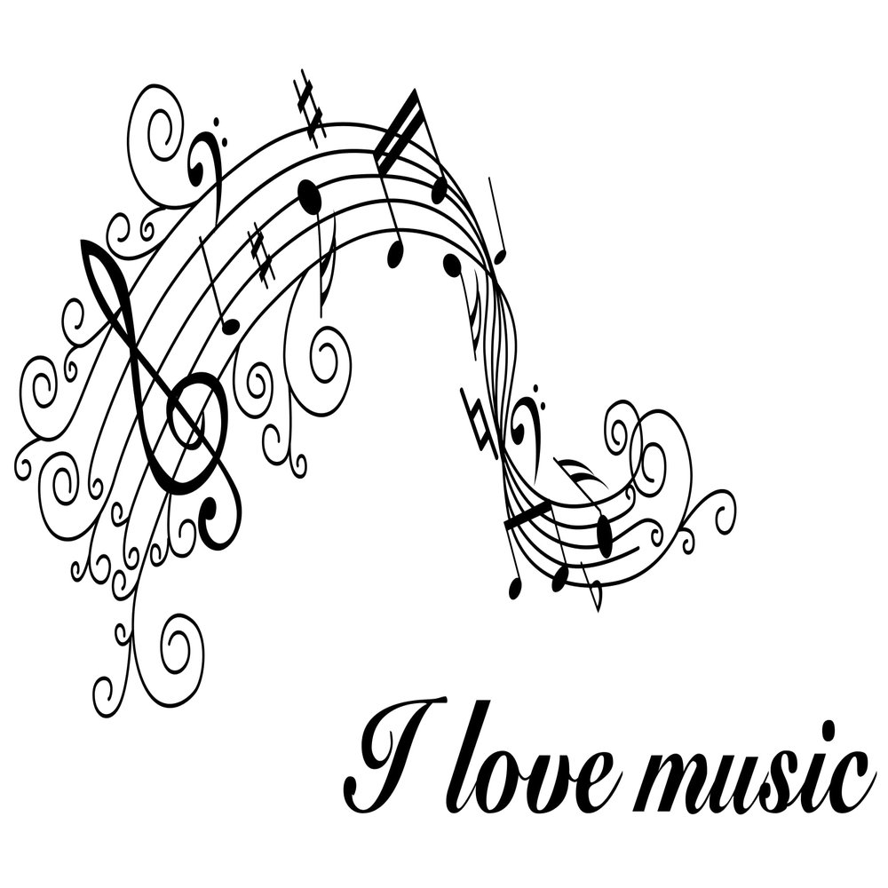 Art Music Note Wall Sticker for Bedroom Decor Music Lovers Home Decoration Studio Wall Decal Music Bar Wall Art Mural Musical Decor Black 23 X 15 in