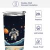 ALAZA Space Astronaut Funny Insulated Travel Tumbler Mug with Lid & Straw Double Wall Vacuum Water Bottle Car Cup Stainless Steel, Hot and Cold, 20oz view 4