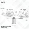 Avador Premium Set of 10 Stainless Steel Kitchen Tool Set with Holder Easy To Clean, Space Saving, Great for Cooking, Baking, Prepping view 2