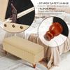 HomePop Large Rectangle Storage Bench with Nail Head Trim - Tan Linen view 4