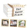 TOYANDONA Decorative Wooden Faux Books for Home Decor Vintage Style Simulation Book Model for Decoration Chic Display Prop for Living Study Hotel Shelves view 4