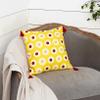 Lakeside Sunflower Embroidered Accent Pillow - All-Over Sunflower view 2