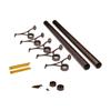 OUTWATER 2" Diameter x 16' Bar Foot Rail Kit - Complete Undercounter Mount Hardware and Tubing, Antique Bronze Finish view 1