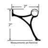 OUTWATER 2" Diameter x 12' Bar Foot Rail Kit - Complete Undercounter Mount Hardware and Tubing, Antique Copper Finish view 2