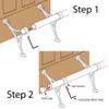 OUTWATER 2" Diameter x 12' Bar Foot Rail Kit - Complete Undercounter Mount Hardware and Tubing, Antique Copper Finish view 3