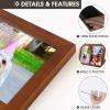 Golden State Art, 5x7 Double Picture Frame, Displays Two 5x7 Photos, Solid Wood - Real Glass For Tabletop Or Wall Mounting (Brown, 4 Pack) view 3